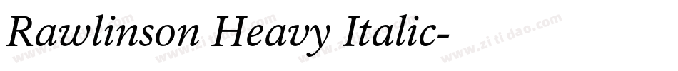 Rawlinson Heavy Italic字体转换